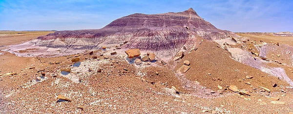The northwest slope of the Purple Peninsula in Petrified Forest National Park, Arizona