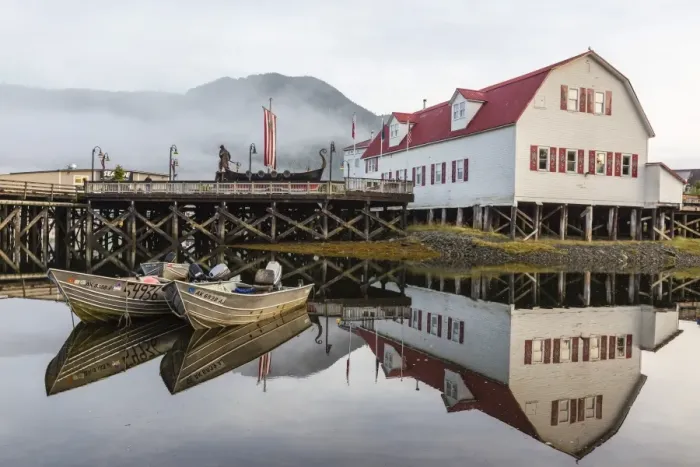 Framed Print : The Norwegian fishing town of Petersburg, Southeast Alaska, United States of America, North America Framed Print : The Norwegian fishing town of Petersburg, Southeast Alaska, United States of America, North America