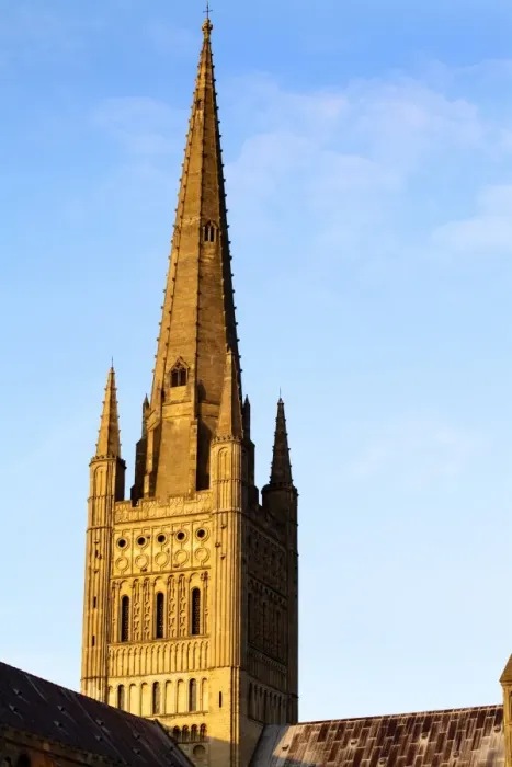 Framed Print : Norwich Cathedral tower and spire at sunset, Norwich, Norfolk, England, United Kingdom, Europe Framed Print : Norwich Cathedral tower and spire at sunset, Norwich, Norfolk, England, United Kingdom, Europe