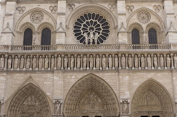 Detail of Notre Dame Cathedral, Paris, France, Europe