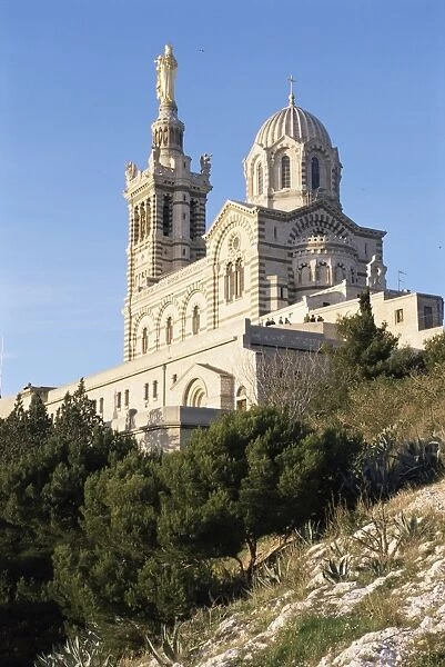 Notre Dame de la Garde, Marseille, Bouches-du-Rhone, Provence, France, Europe