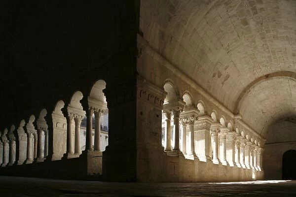 Notre-Dame de Senanque Abbey cloister, Gordes, Vaucluse, France, Europe