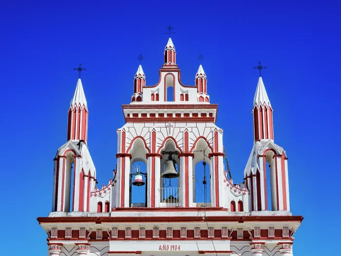 Framed Print : Nuestra Senora de la Asuncion Church, detailed view, San Cristobal de las Casas, Chiapas State, Mexico