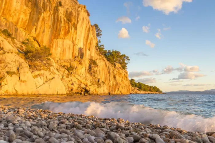 Framed Print : Nugal Beach near Makarska at sunset, Croatia, Europe Framed Print : Nugal Beach near Makarska at sunset, Croatia, Europe
