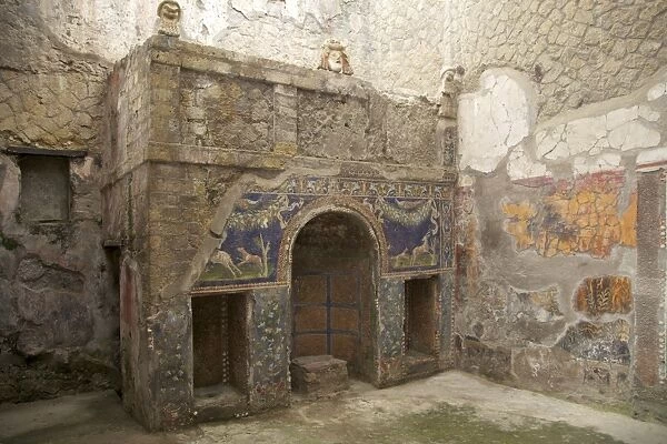 Nymphaeum with theatrical masks, House of Neptune and Amphitrite, Herculaneum