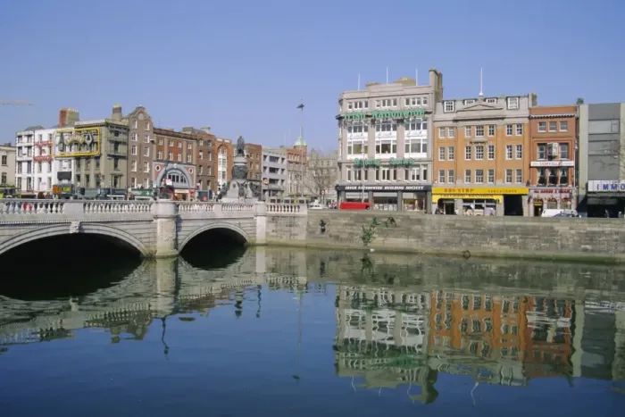 Framed Print : O Connell Bridge over the River Liffey