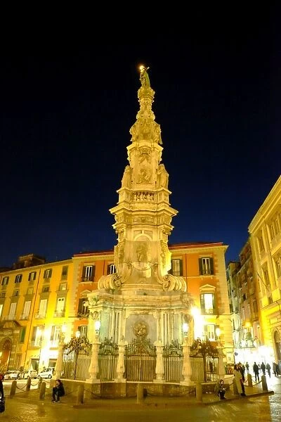 Obelisco dell Immacolata, Piazza del Gesu Nuovo, Naples, Campania, Italy, Europe