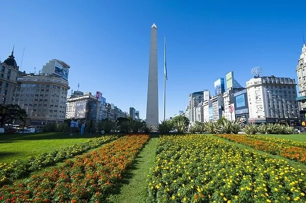 Obelisk on Plaza Republica, Buenos Aires, Argentina, South America