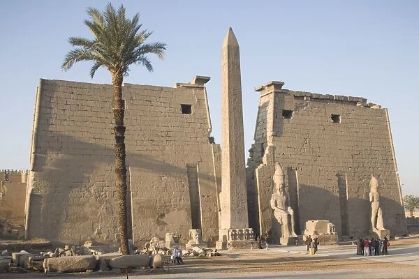 Obelisk and Pylon of Ramesses II, Luxor Temple, Luxor, Thebes, UNESCO World Heritage Site
