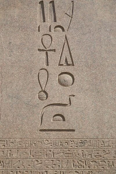 Detail of the Obelisk, Temple of Karnak, Thebes, UNESCO World Heritage Site