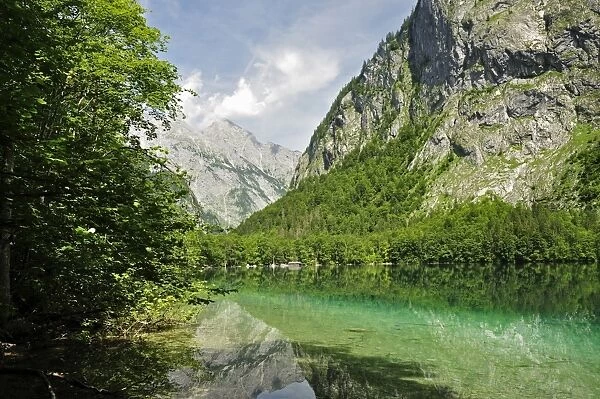 Obersee and Watzmann, Berchtesgadener Land, Bavaria, Germany, Europe