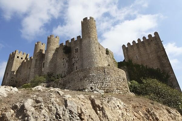 Obidos castle, a medieval forstress, today used as a luxury Pousada hotel, in Obidos, Estremadura, Portugal, Europe