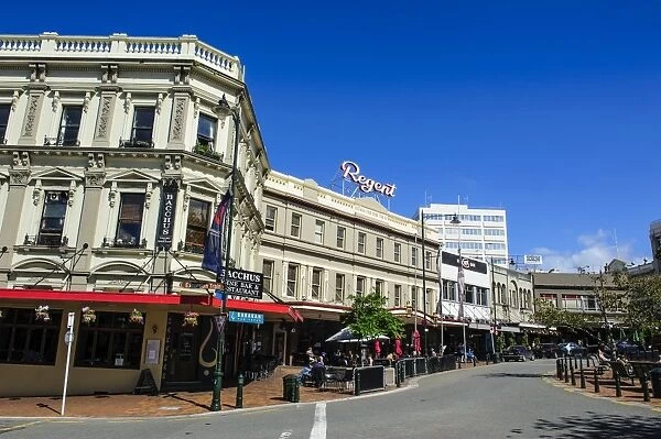 The Octagon town center of Dunedin, Otago, South Island, New Zealand, Pacific