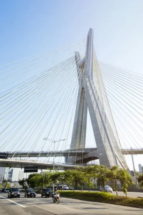 Framed Print : Octavio Frias de Oliveira Bridge by Joao Valente Filho in the Brooklin district of Sao Paulo Framed Print : Octavio Frias de Oliveira Bridge by Joao Valente Filho in the Brooklin district of Sao Paulo
