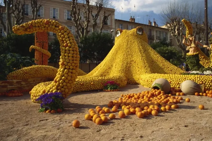 Framed Print : Octopus sculpture for the Lemons and Oranges Festival, Menton, Provence, France, Europe Framed Print : Octopus sculpture for the Lemons and Oranges Festival, Menton, Provence, France, Europe