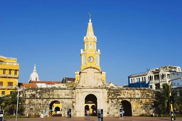 Od Town city wall and Puerto del Reloj, UNESCO World Heritage Site, Cartagena