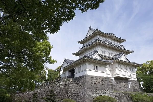 Odawara Castle, a Hojo clan stronghold until destroyed then rebuilt in the 1960s, Japan