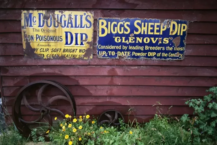 Framed Print : Old advertising signs Framed Print : Old advertising signs
