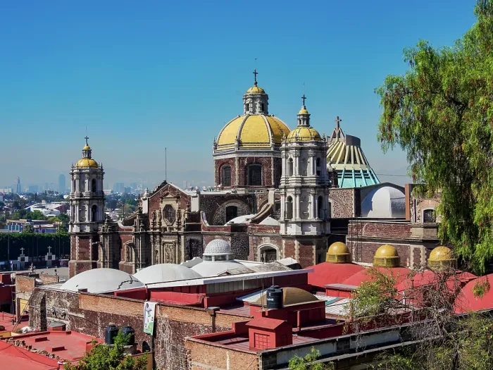 Framed Print : Old Basilica of Guadalupe, elevated view, Villa de Guadalupe, Mexico City, Mexico