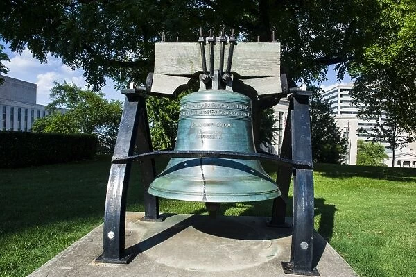 Old bell at the State Capitol in Nashville, Tennessee, United States of America, North America