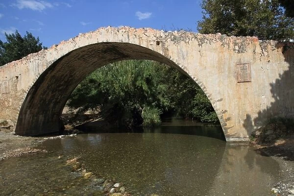 Old bridge at Preveli, Chania province, Crete, Greek Islands, Greece, Europe