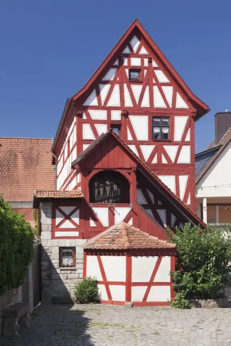 Framed Print : Old Bureau of Standards, Wine village of Sommerhausen, Mainfranken, Lower Franconia Framed Print : Old Bureau of Standards, Wine village of Sommerhausen, Mainfranken, Lower Franconia