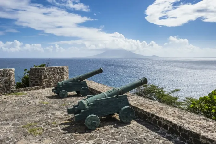 Framed Print : Old cannons on the southern coastline of St. Eustatius, Statia, Netherland Antilles Framed Print : Old cannons on the southern coastline of St. Eustatius, Statia, Netherland Antilles