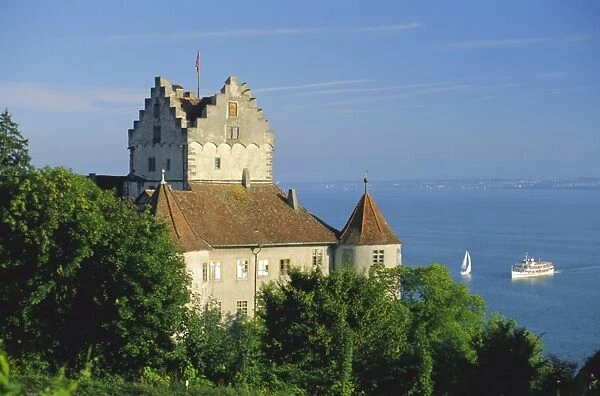 The old castle towering above Lake Constance