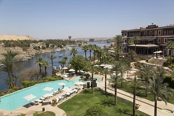 Old Cataract Hotel on the Nile River, Aswan, Egypt, North Africa, Africa