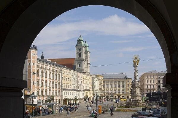 Old center, Hauptplatz (main square), Linz, Upper Austria, Austria, Europe