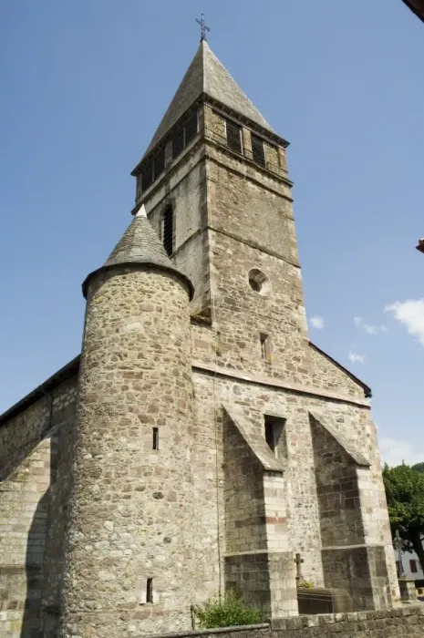 Framed Print : Old church in St. Etienne de Baigorry, Basque country, Pyrenees-Atlantiques Framed Print : Old church in St. Etienne de Baigorry, Basque country, Pyrenees-Atlantiques