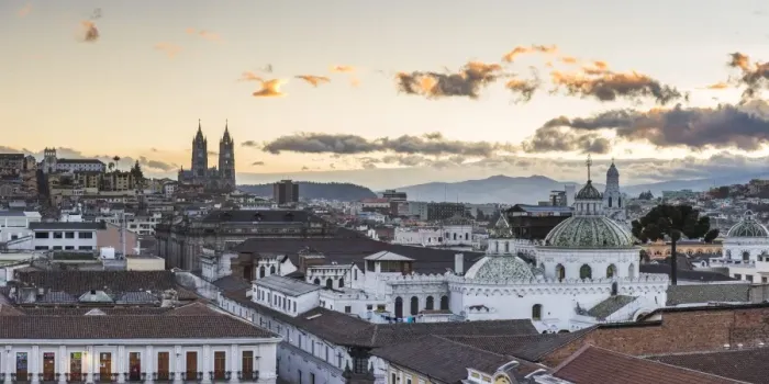 Framed Print : Old City of Quito, UNESCO World Heritage Site, Historic Centre, showing La Basilica Church Framed Print : Old City of Quito, UNESCO World Heritage Site, Historic Centre, showing La Basilica Church