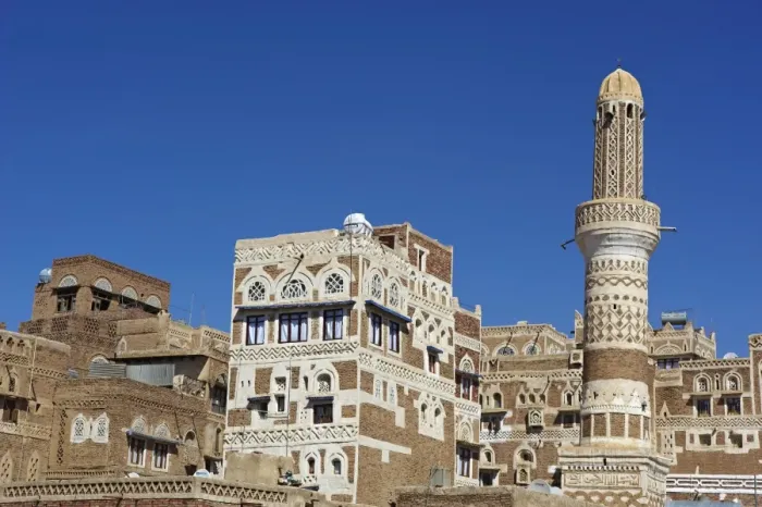 Framed Print : Old City of Sanaa, UNESCO World Heritage Site, Yemen, Middle East