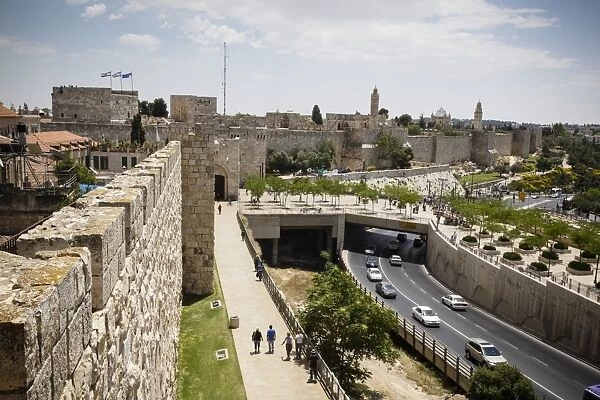 The Old City walls, UNESCO World Heritage Site, Jerusalem, Israel, Middle East