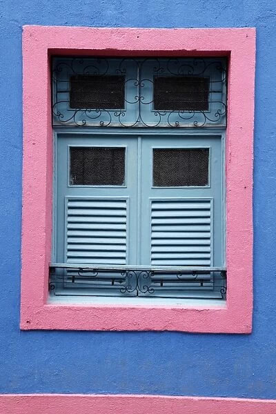 Detail of an old colonial house, Olinda, Pernambuco, Brazil, South America