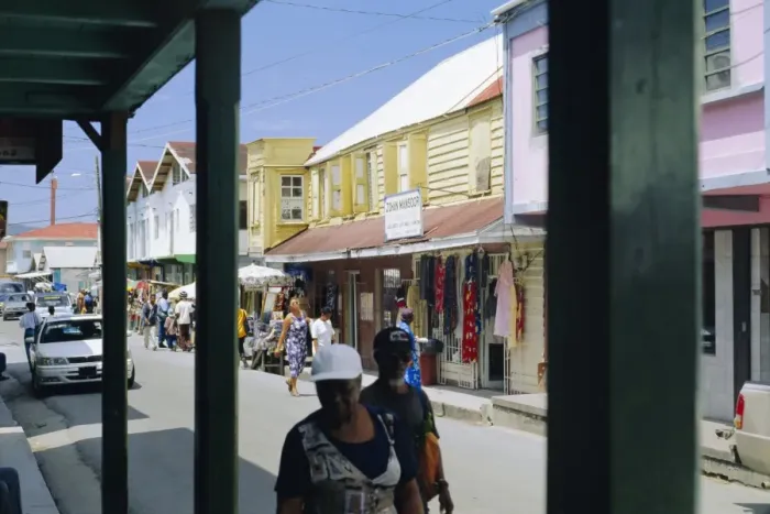 Framed Print : Old colonial quarter, St. Johns, Antigua, Caribbean Framed Print : Old colonial quarter, St. Johns, Antigua, Caribbean