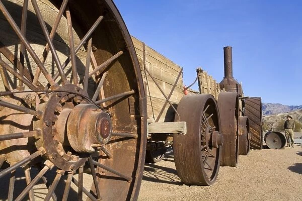 Old Dinah, a 1894 steam tractor in Furnace Creek, Death Valley National Park, California, United States of America, North America