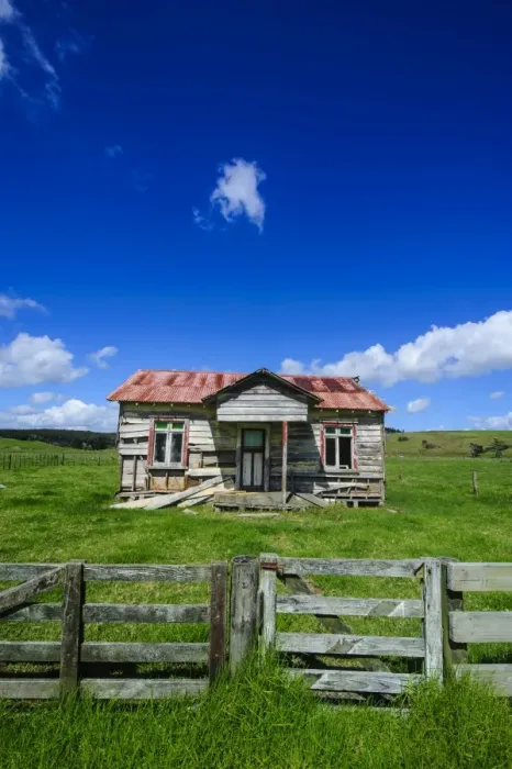 Framed Print : Old farming cottage, West coast, Northland, North Island, New Zealand, Pacific Framed Print : Old farming cottage, West coast, Northland, North Island, New Zealand, Pacific