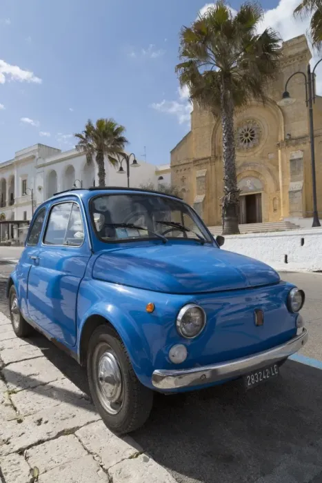 Framed Print : Old Fiat in Santa Cesarea Terme, Puglia, Italy, Europe Framed Print : Old Fiat in Santa Cesarea Terme, Puglia, Italy, Europe