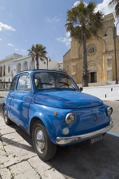 Old Fiat in Santa Cesarea Terme, Puglia, Italy, Europe