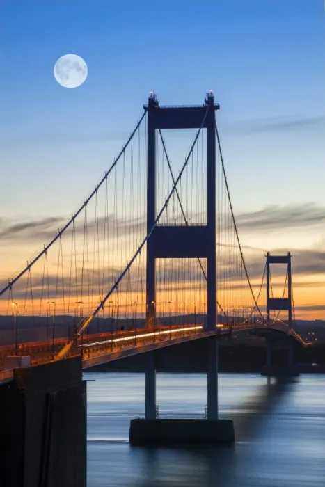 Framed Print : Old (First) Severn Bridge, Avon, England, United Kingdom, Europe Framed Print : Old (First) Severn Bridge, Avon, England, United Kingdom, Europe