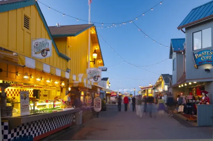 Framed Print : Old Fishermans Wharf, Monterey, California, United States of America, North America Framed Print : Old Fishermans Wharf, Monterey, California, United States of America, North America