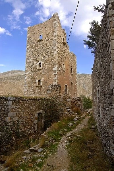 Old fortified village of Vathia, in the Lakonian Mani, Peloponnese, Greece, Europe