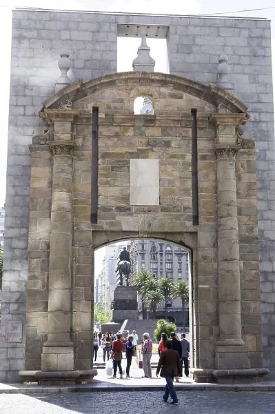 The old gate to the Citadel, looking from the Citadel to Plaza Independencia, Montevideo