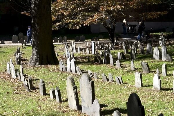 Old Granary Burial Ground, Boston, Massachusetts, New England, United States of America