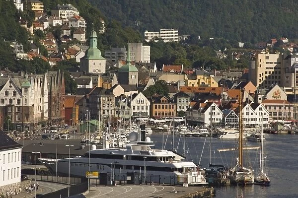 The old harbour area, Bergen, Norway, Scandinavia, Europe