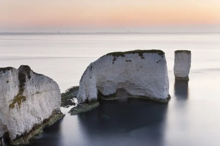 Framed Print : Old Harry Rocks, The Foreland or Handfast Point, Studland, Isle of Purbeck