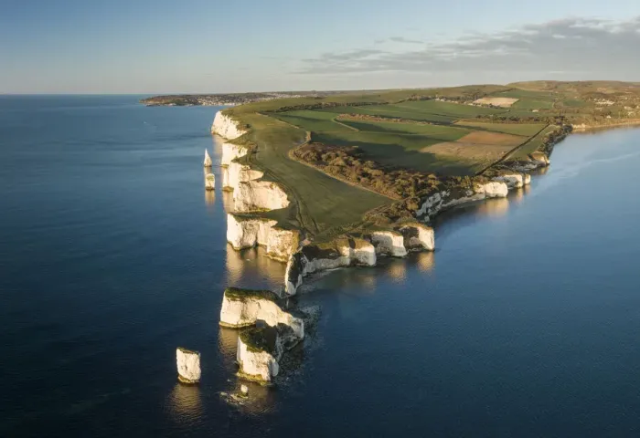 Framed Print : Old Harry Rocks, Jurassic Coast, UNESCO World Heritage Site, Dorset, England