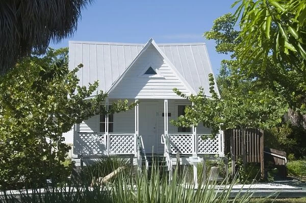 Old houses in historic village museum, Sanibel Island, Gulf Coast, Florida