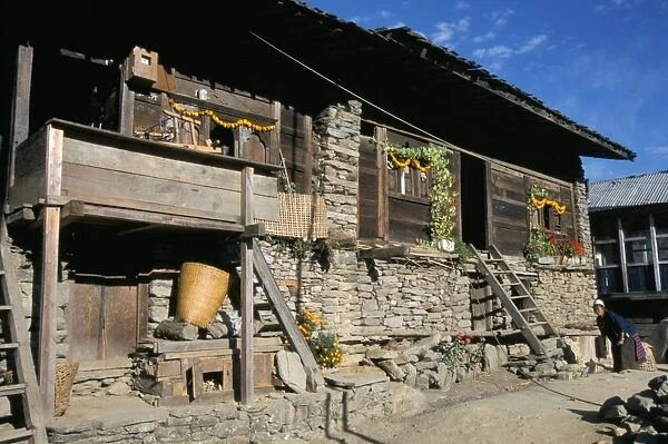 Old houses in Syarbru village